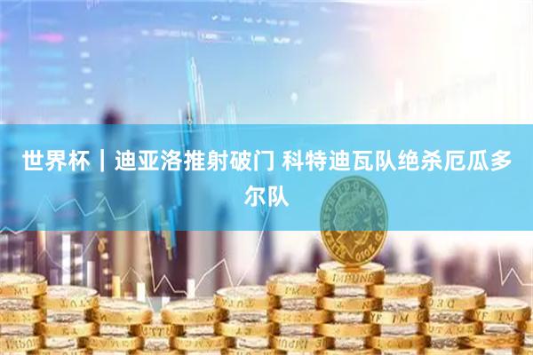 世界杯｜迪亚洛推射破门 科特迪瓦队绝杀厄瓜多尔队