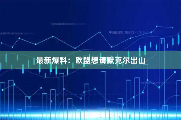 最新爆料:欧盟想请默克尔出山